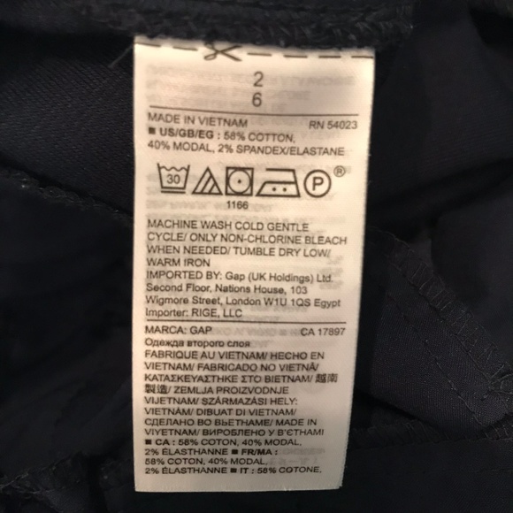 EUC GAP Navy Knit Pants Sz 2 - Picture 6 of 6